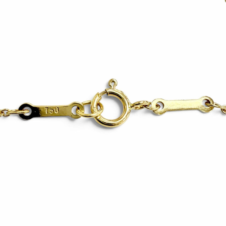 美品△TIFFANY&amp;Co. ティファニー ティアドロップ ミニ パヴェ ネックレス ダイヤモンド 750(YG) イエローゴールド 重量 2.24g レディース