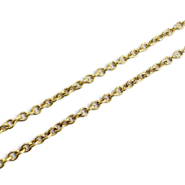 美品△TIFFANY&amp;Co. ティファニー ティアドロップ ミニ パヴェ ネックレス ダイヤモンド 750(YG) イエローゴールド 重量 2.24g レディース