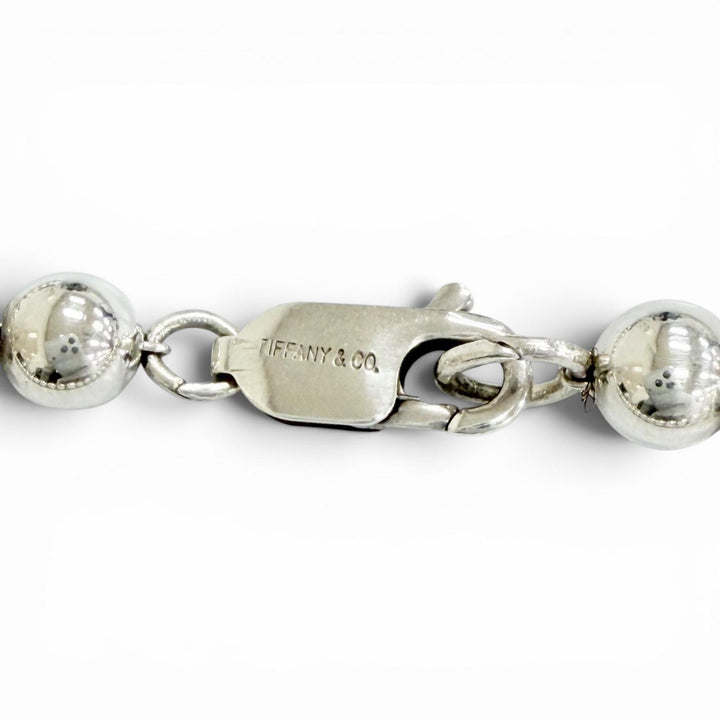 美品△TIFFANY&amp;Co. ティファニー ハードウェア グラジュエイテッド ボール ネックレス 925 アクセサリー シルバー 重量27g レディース