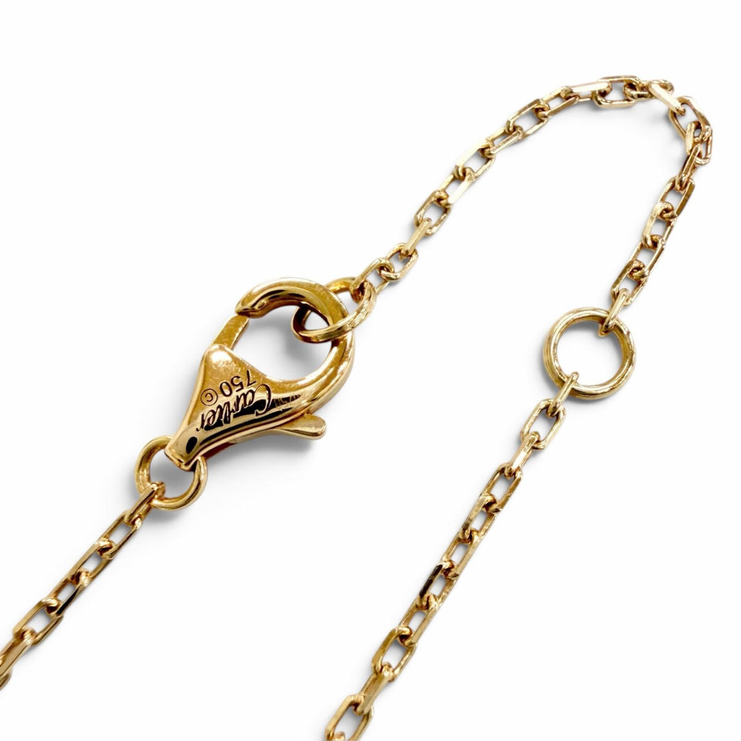 美品△Cartier カルティエ SZ7496 750 ダイヤモンド ロゴ ドゥーブルC 5Pダイヤモンド ネックレス 750(PG) ピンクゴールド 重量4.08g