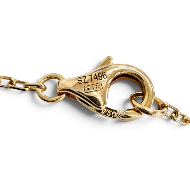 美品△Cartier カルティエ SZ7496 750 ダイヤモンド ロゴ ドゥーブルC 5Pダイヤモンド ネックレス 750(PG) ピンクゴールド 重量4.08g