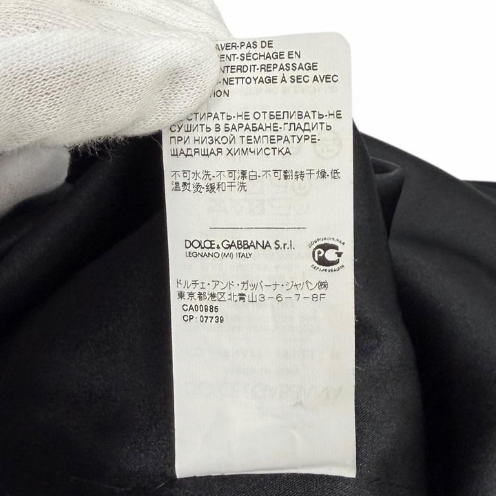 未使用品★DOLCE&amp;GABBANA ドルチェ＆ガッバーナ F6NA7T フローラルプリント ノースリーブ ワンピース ブラック 42 イタリア製 正規品