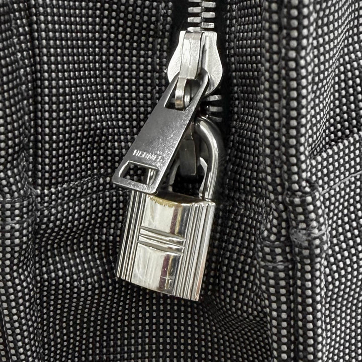 美品★HERMES エルメス エールラインMM セリエボタン トートバッグ ハンドバッグ 鞄 グレー フランス製 レディース