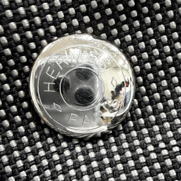 美品★HERMES エルメス エールラインMM セリエボタン トートバッグ ハンドバッグ 鞄 グレー フランス製 レディース