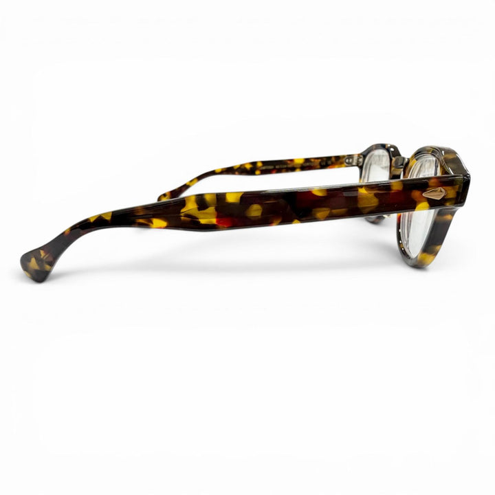 極美品△MOSCOT モスコット LEMTOSH レムトッシュ ウェリントン ベッコウ柄 メガネ 眼鏡 アイウェア ハバナ ブラウン 46□24-145 度入り