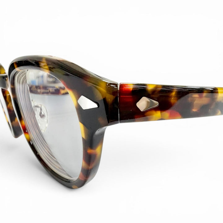 極美品△MOSCOT モスコット LEMTOSH レムトッシュ ウェリントン ベッコウ柄 メガネ 眼鏡 アイウェア ハバナ ブラウン 46□24-145 度入り