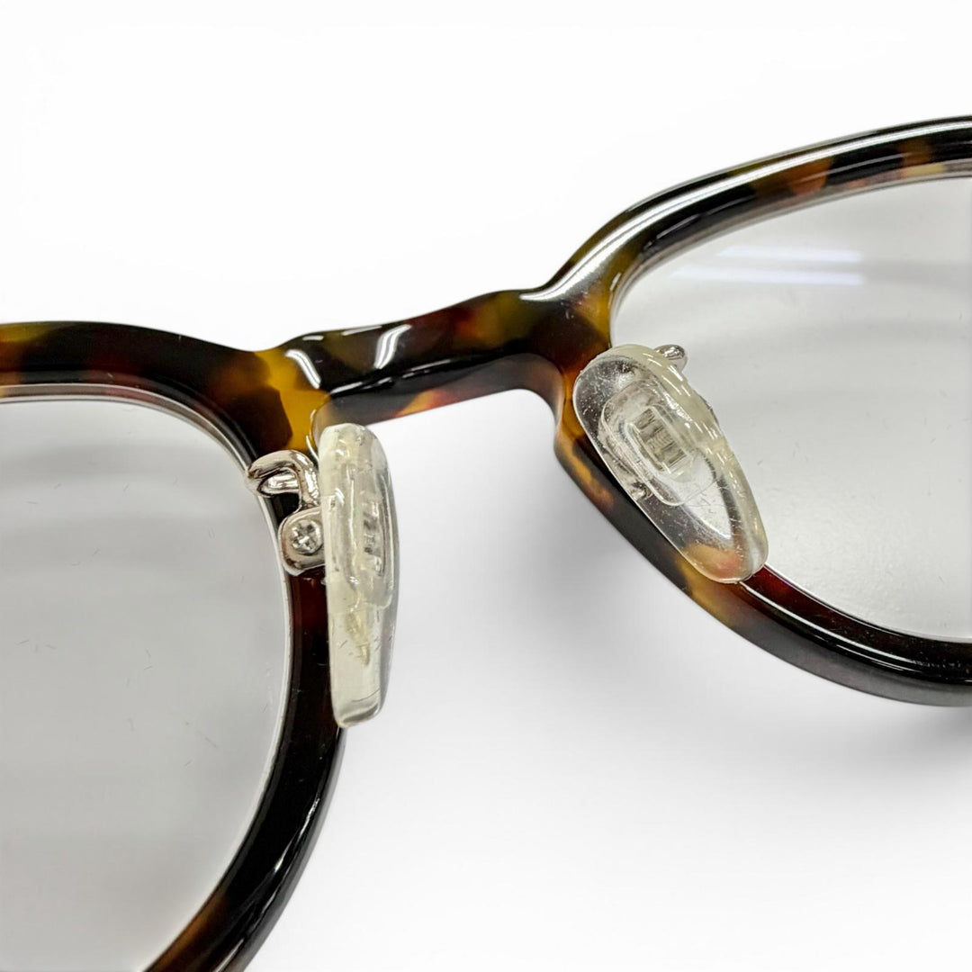 極美品△MOSCOT モスコット LEMTOSH レムトッシュ ウェリントン ベッコウ柄 メガネ 眼鏡 アイウェア ハバナ ブラウン 46□24-145 度入り