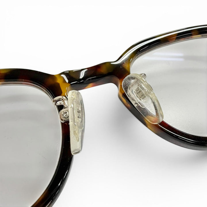 極美品△MOSCOT モスコット LEMTOSH レムトッシュ ウェリントン ベッコウ柄 メガネ 眼鏡 アイウェア ハバナ ブラウン 46□24-145 度入り