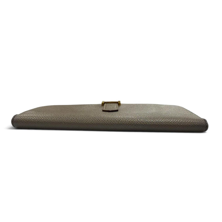 良品▼HERMES エルメス ベアンスフレ ヴォーエプソン レザー トープ ゴールド金具 ロングウォレット 長財布 D刻印 フランス製 メンズ
