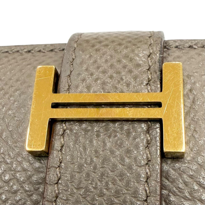 良品▼HERMES エルメス ベアンスフレ ヴォーエプソン レザー トープ ゴールド金具 ロングウォレット 長財布 D刻印 フランス製 メンズ