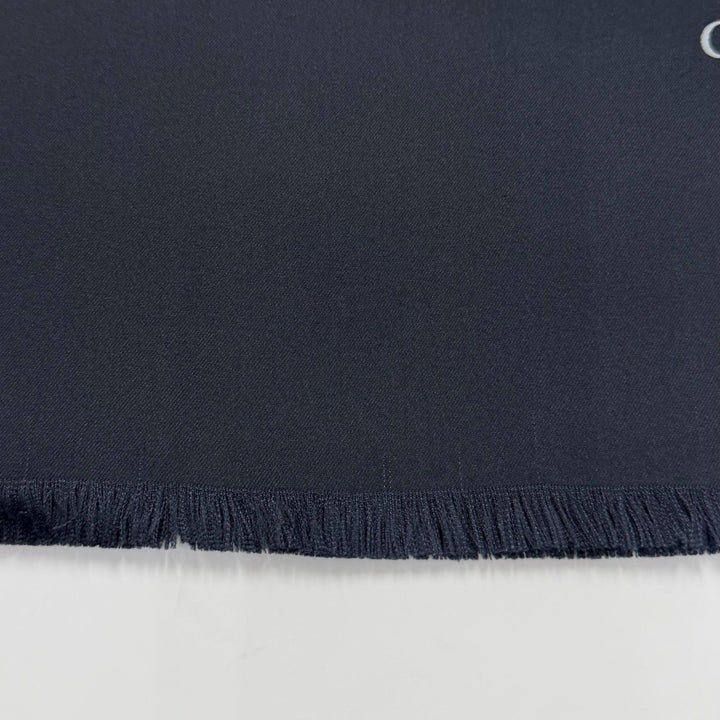 極美品☆Christian Dior クリスチャンディオール シルク100％ オブリーク トロッター柄 フリンジ ストール ネイビー ベージュ イタリア製
