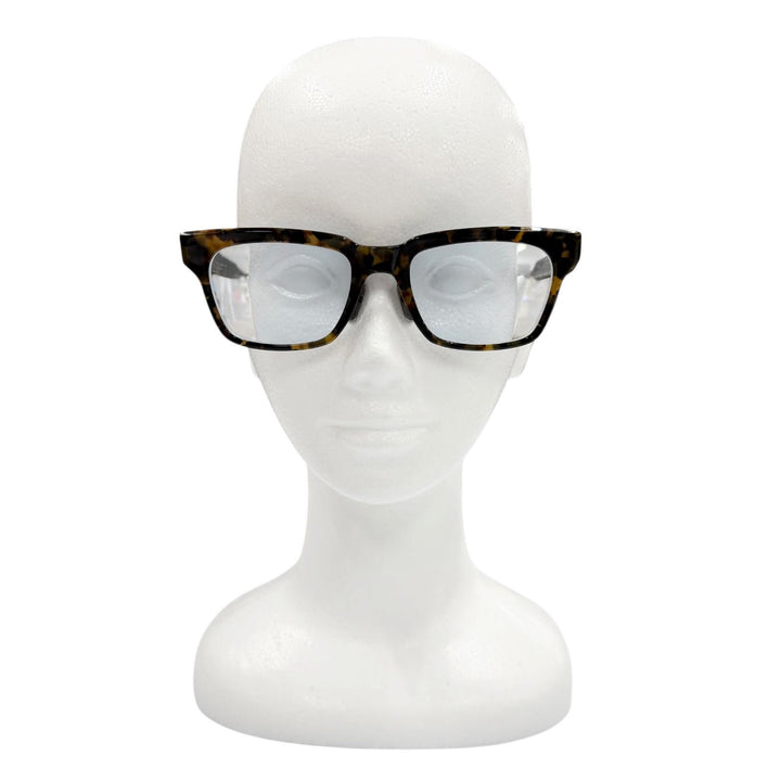 美品▼THOM BROWNE トムブラウン TBX418 マーブル ウェリントン メガネ 眼鏡 アイウェア クリアブラウン 54□21-147 度入 日本製 メンズ