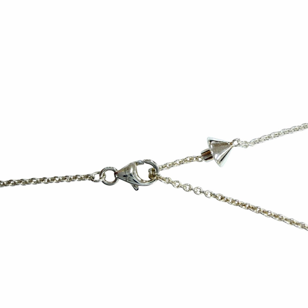 美品☆GUCCI グッチ ダブルG ネックレス AG925 マザーオブパール アクセサリー シルバー イタリア製 重量7.0g レディース 箱・保存袋付き