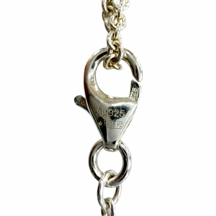 美品☆GUCCI グッチ ダブルG ネックレス AG925 マザーオブパール アクセサリー シルバー イタリア製 重量7.0g レディース 箱・保存袋付き
