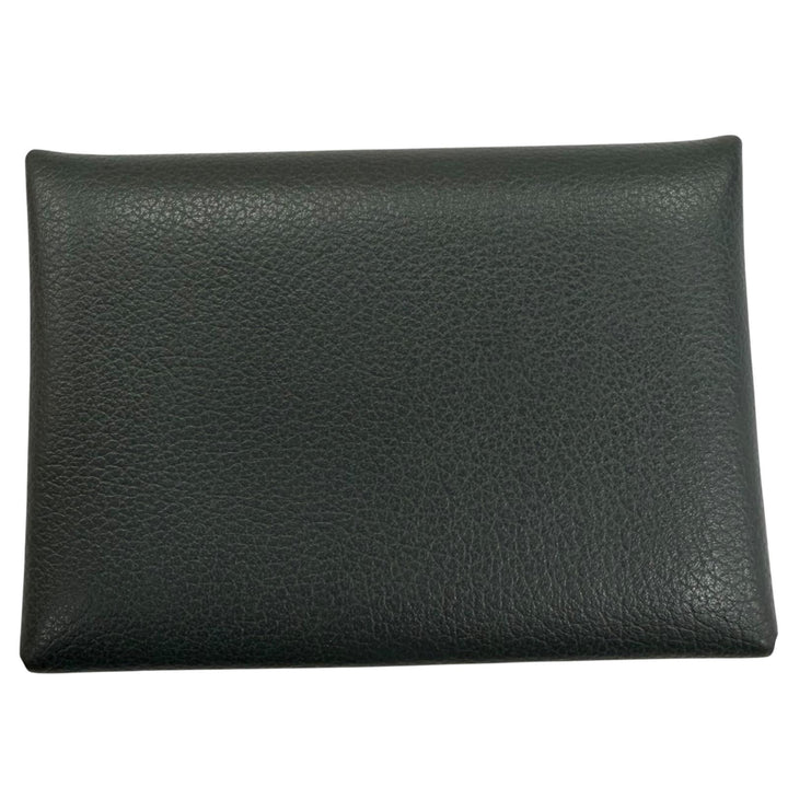 美品☆HERMES エルメス カルヴィ デュオ エバーカラー グリミスティ シルバー金具 セリエ金具 コインケース W刻印 フランス製 箱付き