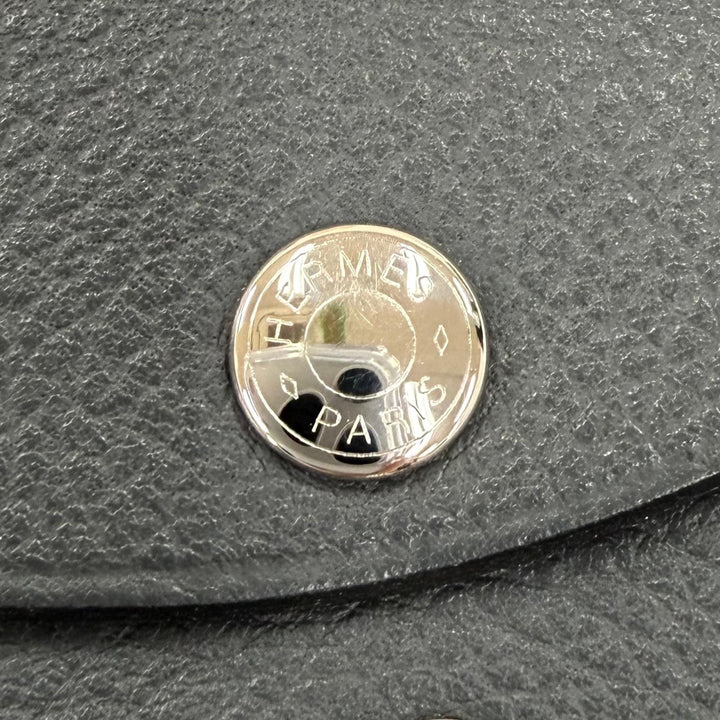 美品☆HERMES エルメス カルヴィ デュオ エバーカラー グリミスティ シルバー金具 セリエ金具 コインケース W刻印 フランス製 箱付き