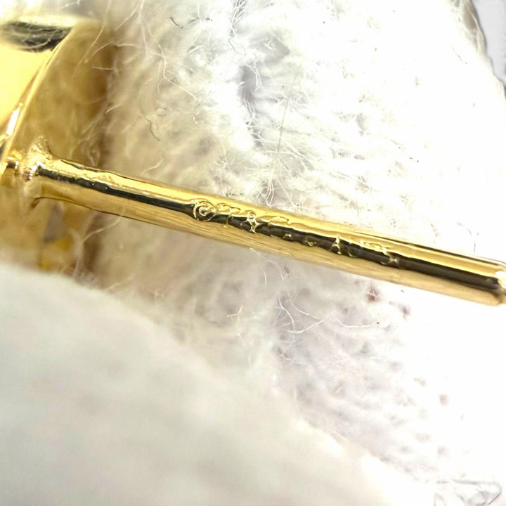 極美品□TIFFANY&amp;Co. ティファニー AU750 1Pダイヤモンド 1837 サークル ピアス イエローゴールド イタリア製 重量2.64g レディース