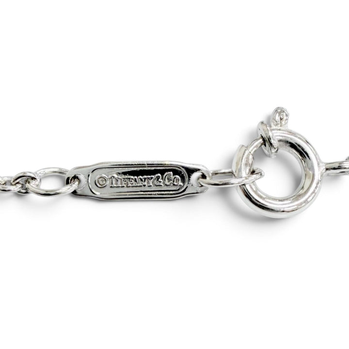 美品△TIFFANY&amp;Co. ティファニー 1837 サークル ネックレス 1Pダイヤモンド 750(WG) ホワイトゴールド イタリア製 重量4.11g レディース