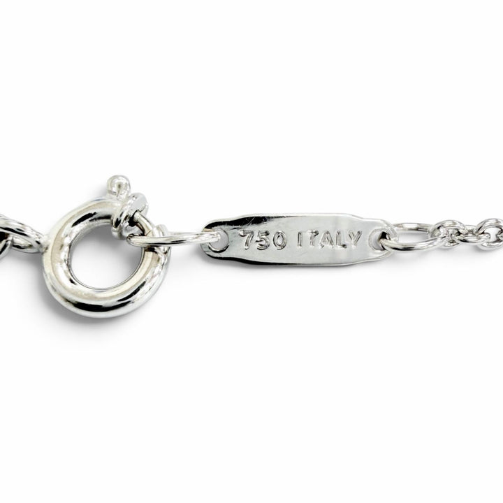 美品△TIFFANY&amp;Co. ティファニー 1837 サークル ネックレス 1Pダイヤモンド 750(WG) ホワイトゴールド イタリア製 重量4.11g レディース