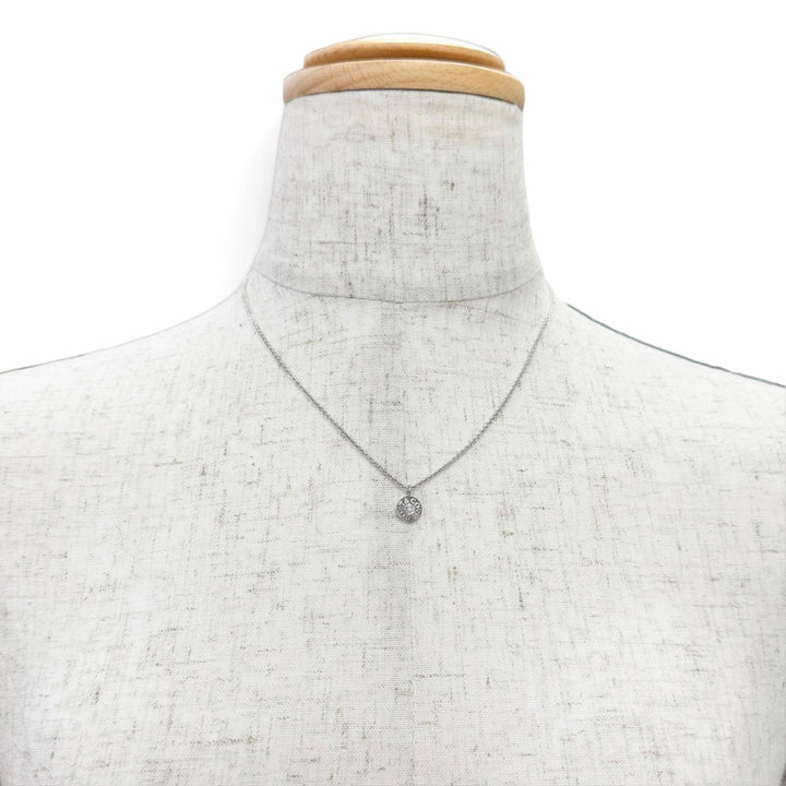 美品△TIFFANY&amp;Co. ティファニー 1837 サークル ネックレス 1Pダイヤモンド 750(WG) ホワイトゴールド イタリア製 重量4.21g レディース
