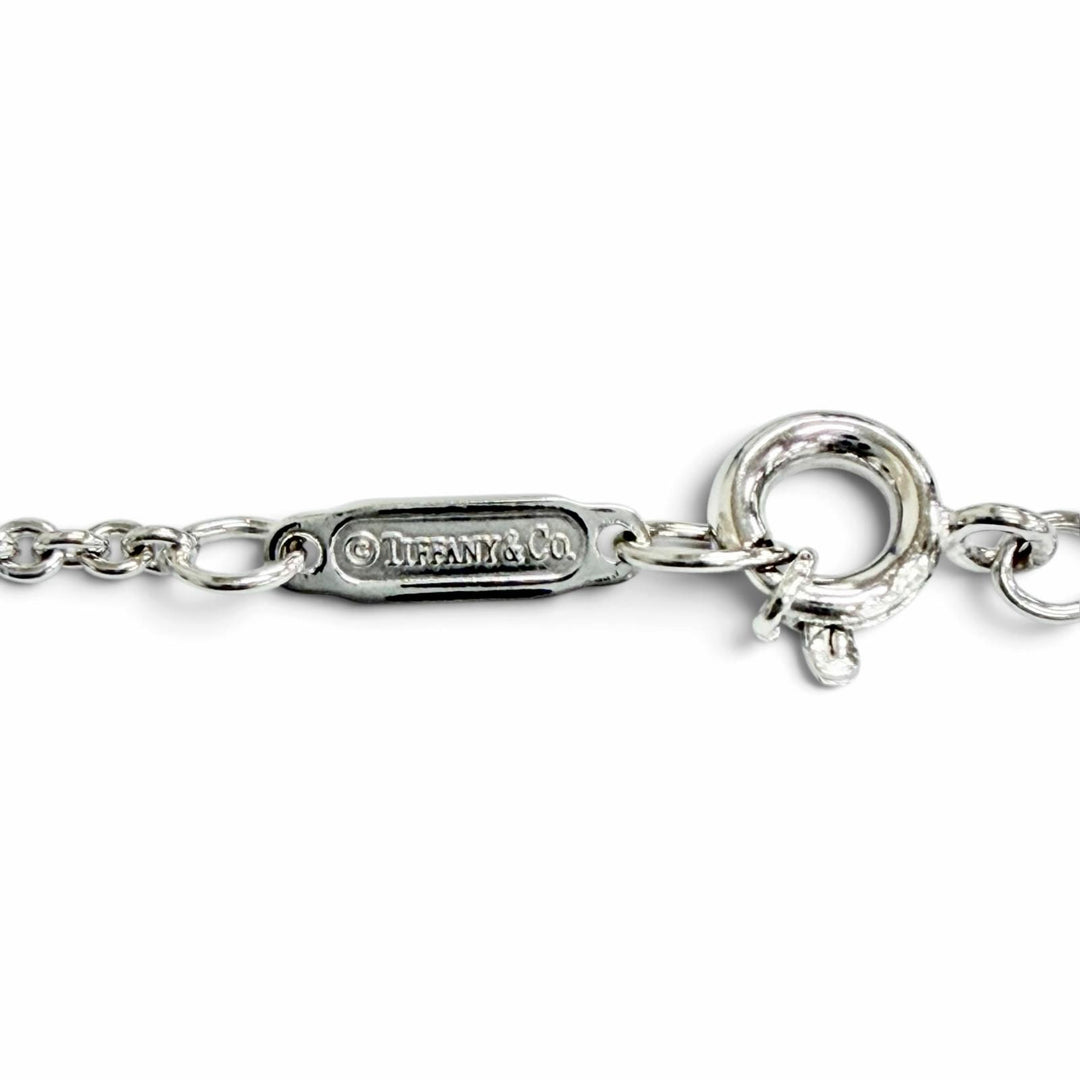 美品△TIFFANY&amp;Co. ティファニー 1837 サークル ネックレス 1Pダイヤモンド 750(WG) ホワイトゴールド イタリア製 重量4.21g レディース