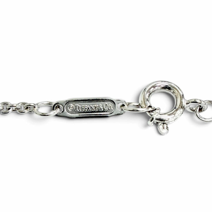 美品△TIFFANY&amp;Co. ティファニー 1837 サークル ネックレス 1Pダイヤモンド 750(WG) ホワイトゴールド イタリア製 重量4.21g レディース