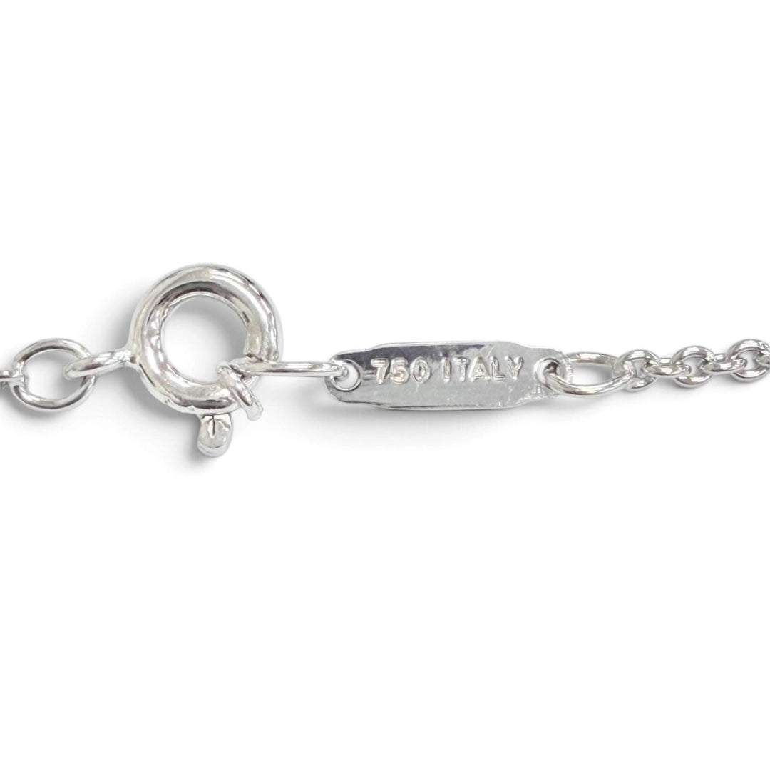 美品△TIFFANY&amp;Co. ティファニー 1837 サークル ネックレス 1Pダイヤモンド 750(WG) ホワイトゴールド イタリア製 重量4.21g レディース
