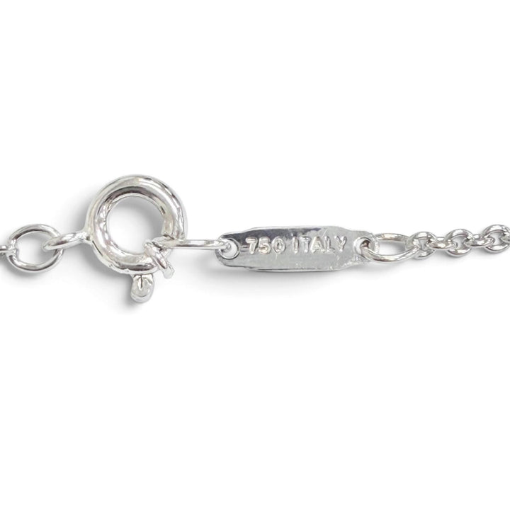 美品△TIFFANY&amp;Co. ティファニー 1837 サークル ネックレス 1Pダイヤモンド 750(WG) ホワイトゴールド イタリア製 重量4.21g レディース
