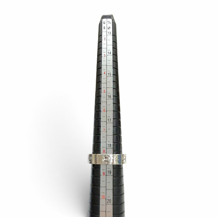 良品▼Cartier カルティエ OH2903 ラブ 750(WG) 1Pブラックサファイア リング 指輪 シルバー 58 JP18号相当 重量11.14g メンズ