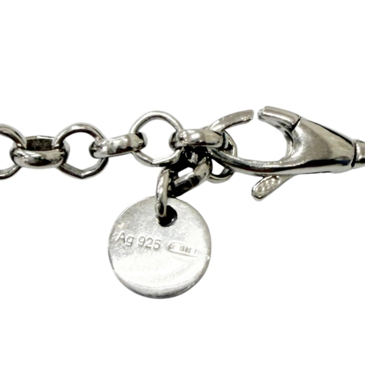 美品□GUCCI グッチ 455535 AG925 インターロッキングG アラベスク チェーンネックレス アクセサリー シルバー イタリア製 重量7.2g