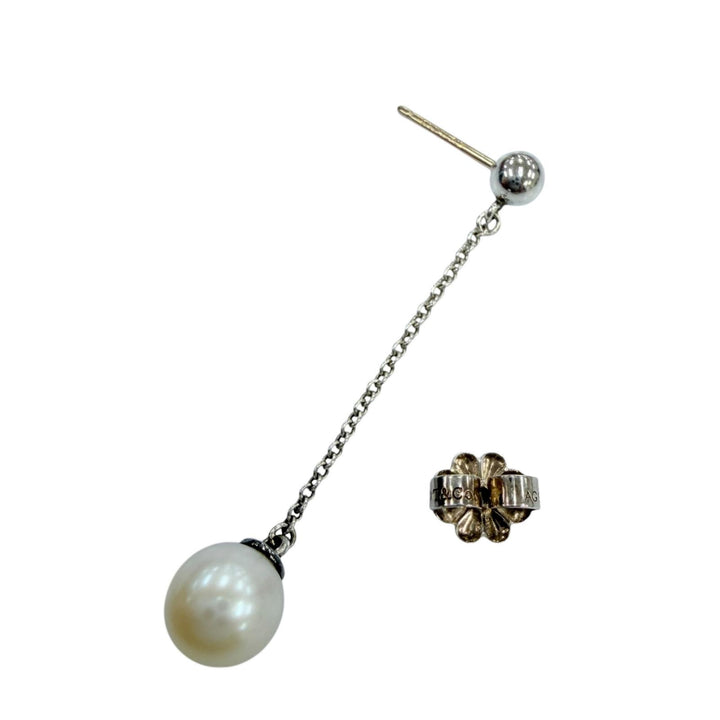 美品☆TIFFANY&amp;Co. ティファニー ジーグフェルド コレクション ピアス AG925 パール シルバー 重量1.9g レディース 保存袋付き