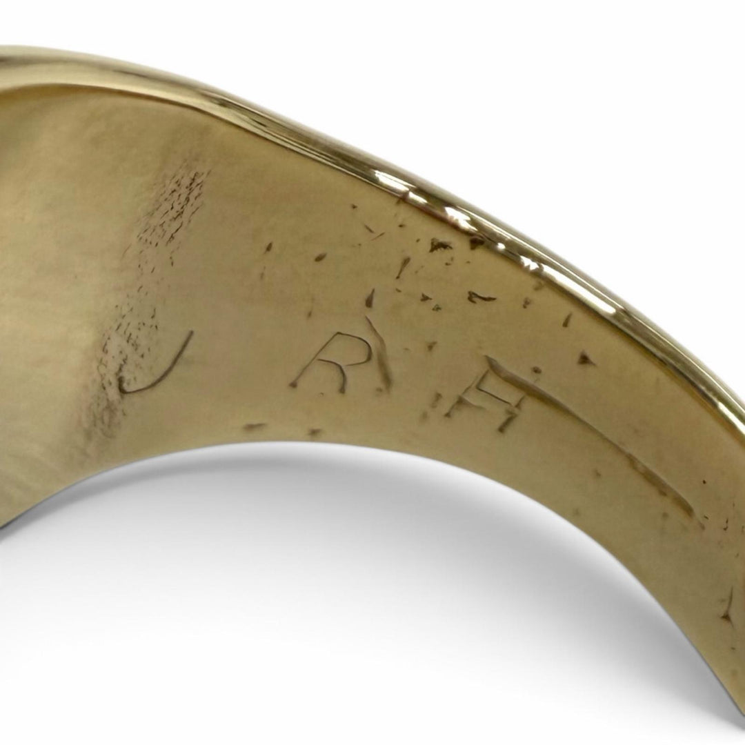 美品★BALFOUR バルフォア ヴィンテージ BOURNE HIGH SCHOOL 1963 K10 カラーストーン カレッジ リング JP17号相当 重量9.92g メンズ