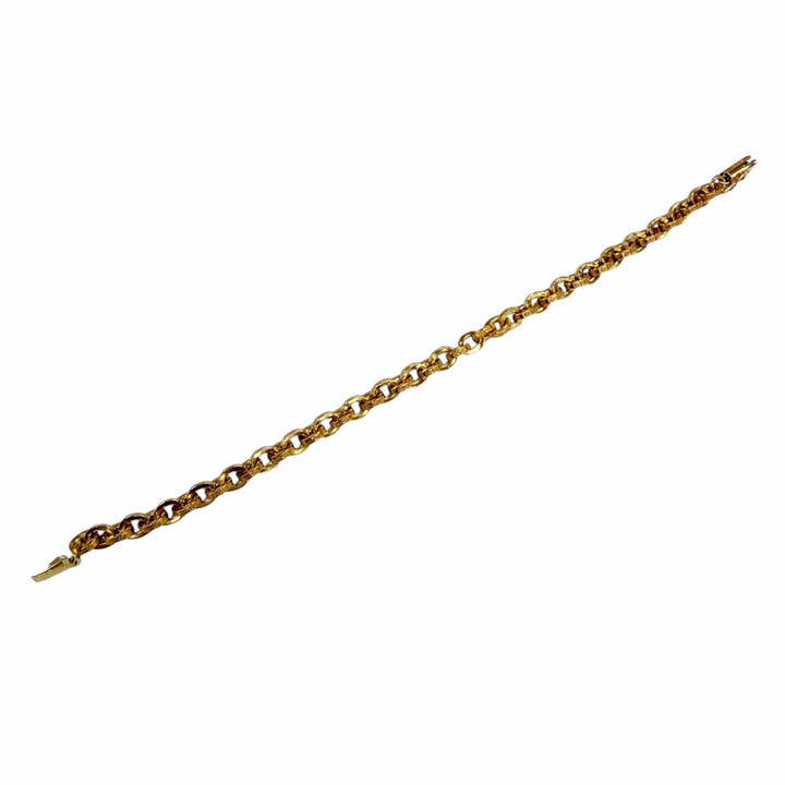 美品☆CHROME HEARTS クロムハーツ PAPER CHAIN ペーパーチェーン 22K 7インチ ブレスレット イエローゴールド 重量20.5g レディース