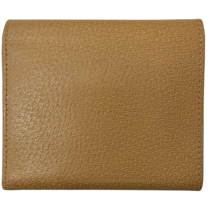 極美品□PRADA プラダ 1M0176 レザー ロゴ型押し コンパクトウォレット 三つ折り財布 CUOIO イタリア製 メンズ レディース オススメ◎