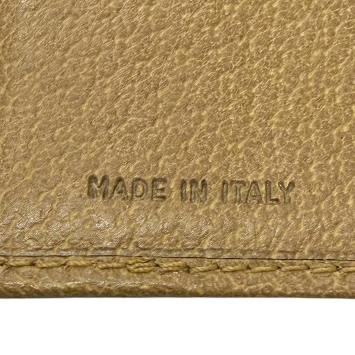 極美品□PRADA プラダ 1M0176 レザー ロゴ型押し コンパクトウォレット 三つ折り財布 CUOIO イタリア製 メンズ レディース オススメ◎