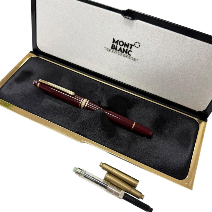 美品□MONTBLANC モンブラン マイスターシュテュック クラシック 4810 ペン先14K Mニブ 万年筆 バーガンディレッド ゴールド ドイツ製