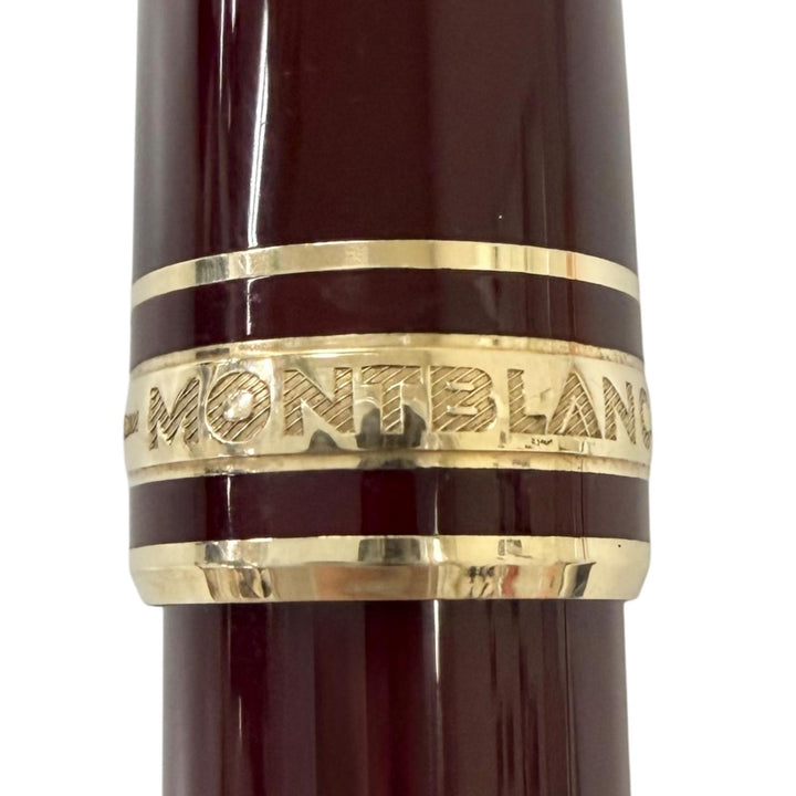 美品□MONTBLANC モンブラン マイスターシュテュック クラシック 4810 ペン先14K Mニブ 万年筆 バーガンディレッド ゴールド ドイツ製