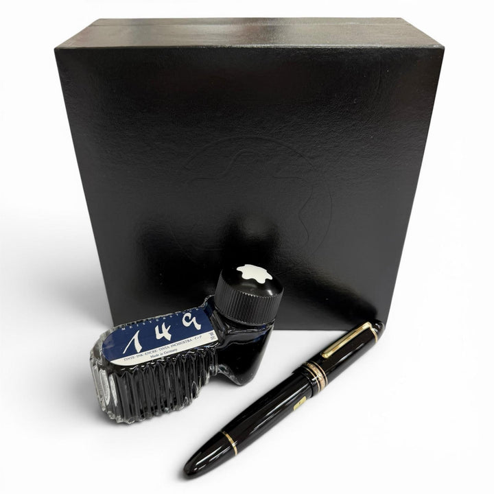 極美品△MONTBLANC モンブラン マイスターシュテュック 149 ペン先18K Fニブ ホワイトスター 万年筆 ブラック ゴールド ドイツ製 メンズ