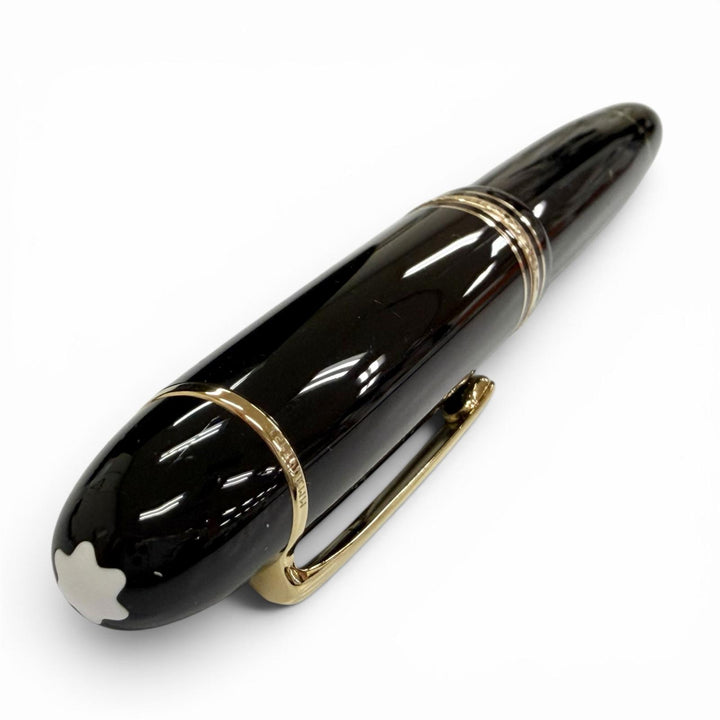 極美品△MONTBLANC モンブラン マイスターシュテュック 149 ペン先18K Fニブ ホワイトスター 万年筆 ブラック ゴールド ドイツ製 メンズ