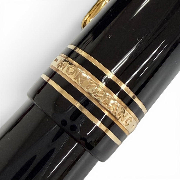 極美品△MONTBLANC モンブラン マイスターシュテュック 149 ペン先18K Fニブ ホワイトスター 万年筆 ブラック ゴールド ドイツ製 メンズ