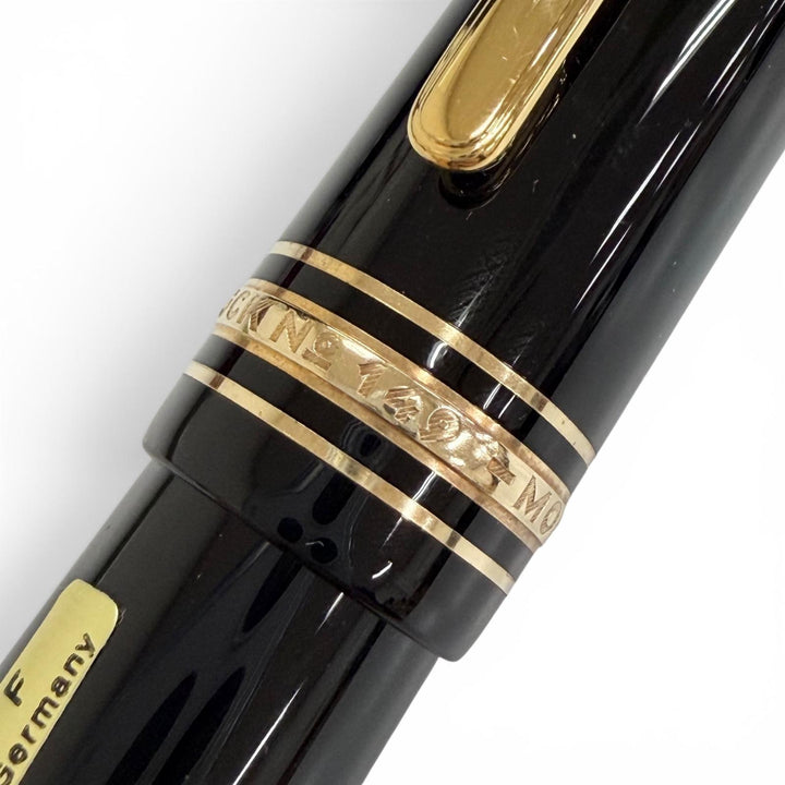 極美品△MONTBLANC モンブラン マイスターシュテュック 149 ペン先18K Fニブ ホワイトスター 万年筆 ブラック ゴールド ドイツ製 メンズ