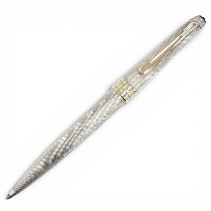 美品△MONTBLANC モンブラン マイスターシュテュック ソリテール バーレイ 925 ツイスト式 ボールペン シルバー 総重量32.63g 筆記確認済