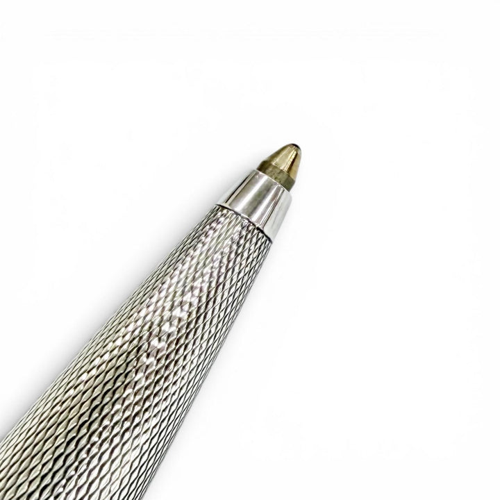 美品△MONTBLANC モンブラン マイスターシュテュック ソリテール バーレイ 925 ツイスト式 ボールペン シルバー 総重量32.63g 筆記確認済