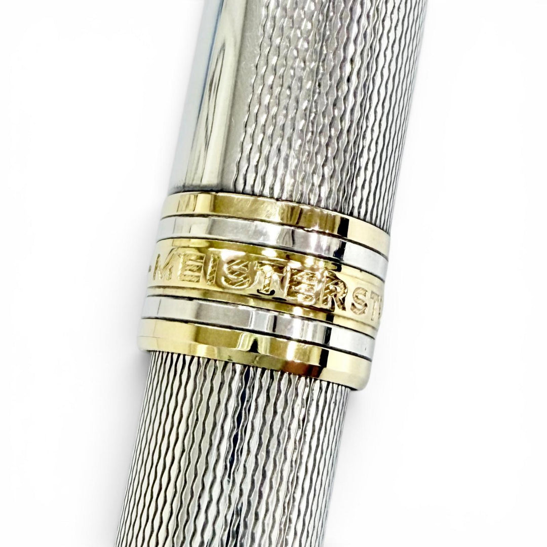美品△MONTBLANC モンブラン マイスターシュテュック ソリテール バーレイ 925 ツイスト式 ボールペン シルバー 総重量32.63g 筆記確認済