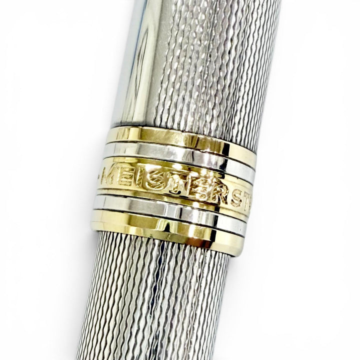 美品△MONTBLANC モンブラン マイスターシュテュック ソリテール バーレイ 925 ツイスト式 ボールペン シルバー 総重量32.63g 筆記確認済