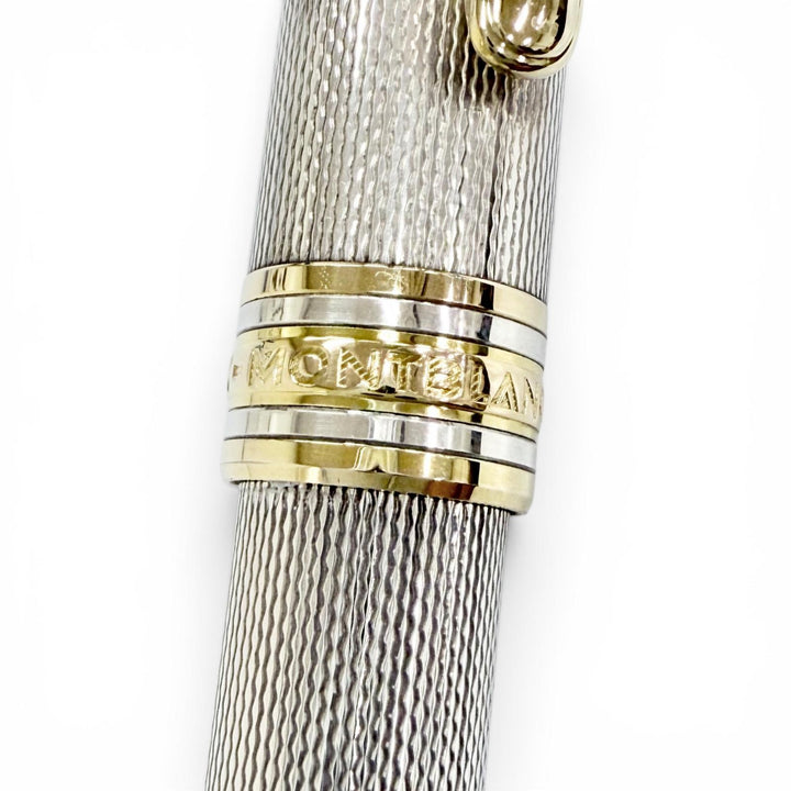 美品△MONTBLANC モンブラン マイスターシュテュック ソリテール バーレイ 925 ツイスト式 ボールペン シルバー 総重量32.63g 筆記確認済