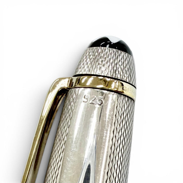 美品△MONTBLANC モンブラン マイスターシュテュック ソリテール バーレイ 925 ツイスト式 ボールペン シルバー 総重量32.63g 筆記確認済