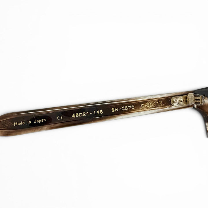 美品△BJ CLASSIC COLLECTION ビージェークラシックコレクション SH-C570 SHINBARI CRAFTSMAN EDITION メガネ クロササ 48□21-148 度入