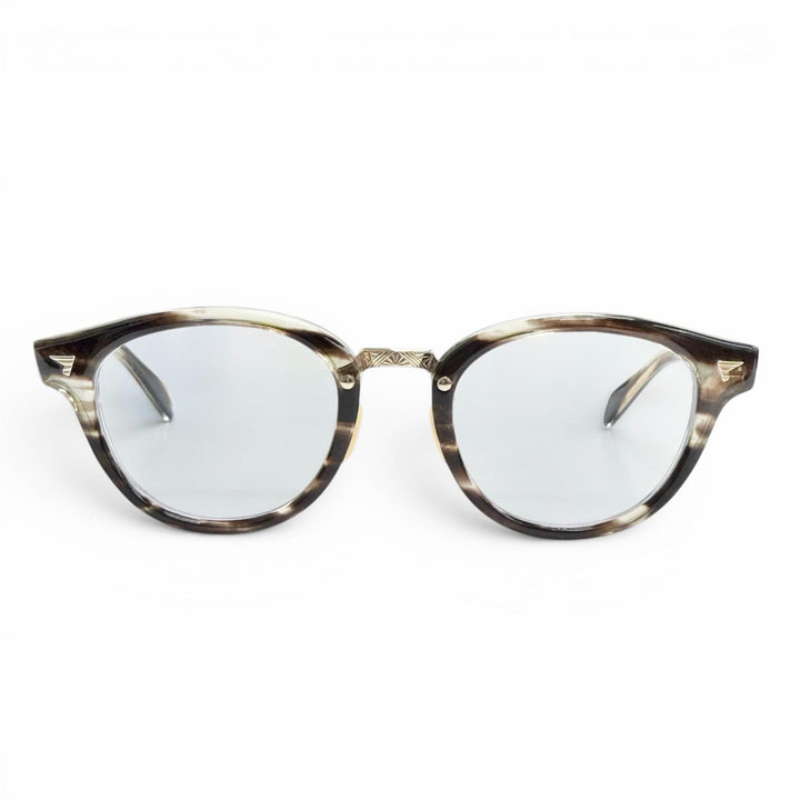 美品△BJ CLASSIC COLLECTION ビージェークラシックコレクション SH-C570 SHINBARI CRAFTSMAN EDITION メガネ クロササ 48□21-148 度入