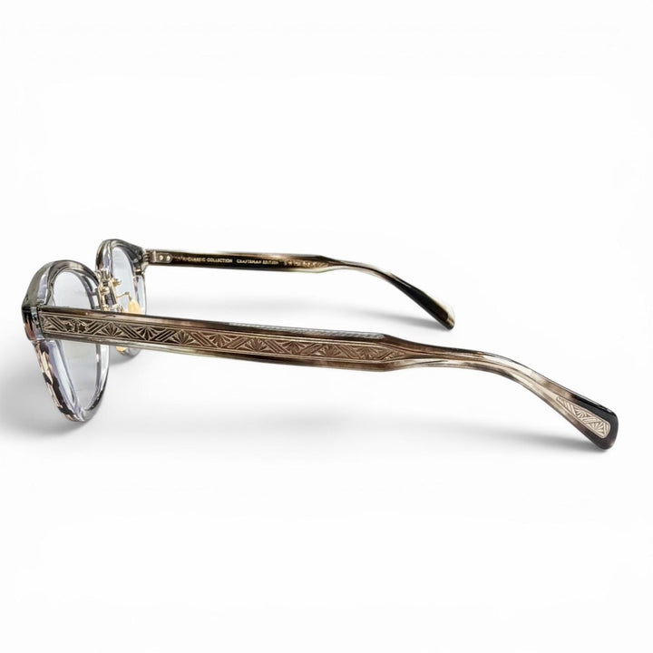 美品△BJ CLASSIC COLLECTION ビージェークラシックコレクション SH-C570 SHINBARI CRAFTSMAN EDITION メガネ クロササ 48□21-148 度入